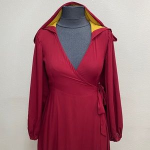 Oblong Box Shop red wrap dress XS/S